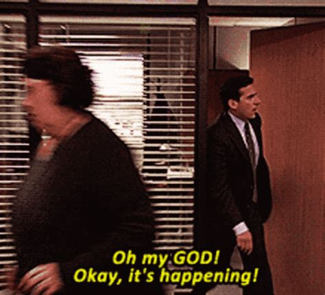 gif the office|the office its happening gif.